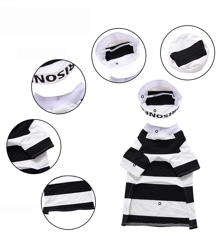 Halloween Pet Dress Up  Prisoner Dog Costume
